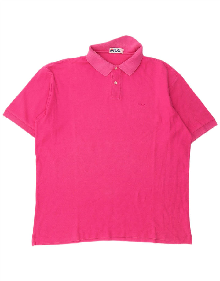 Fila Mens Polo Shirt IT 56 XL Pink Cotton
