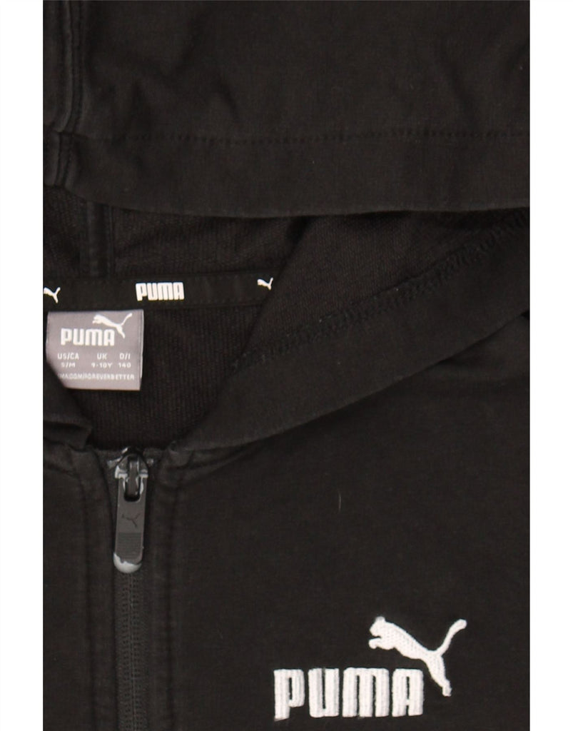 PUMA Girls Zip Hoodie Sweater 9-10 Years Grey Colourblock Vintage Puma and Second-Hand Puma from Messina Hembry 