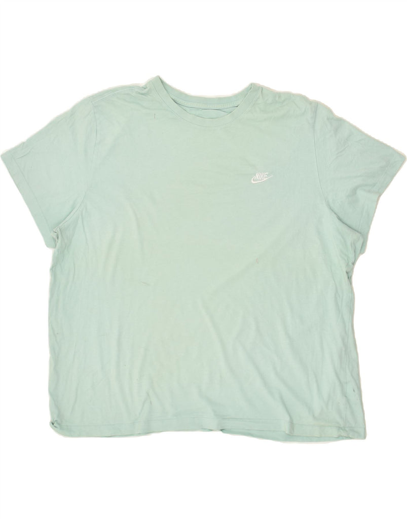 NIKE Womens Tall T-Shirt Top UK 22 2XL Green Cotton | Vintage Nike | Thrift | Second-Hand Nike | Used Clothing | Messina Hembry 