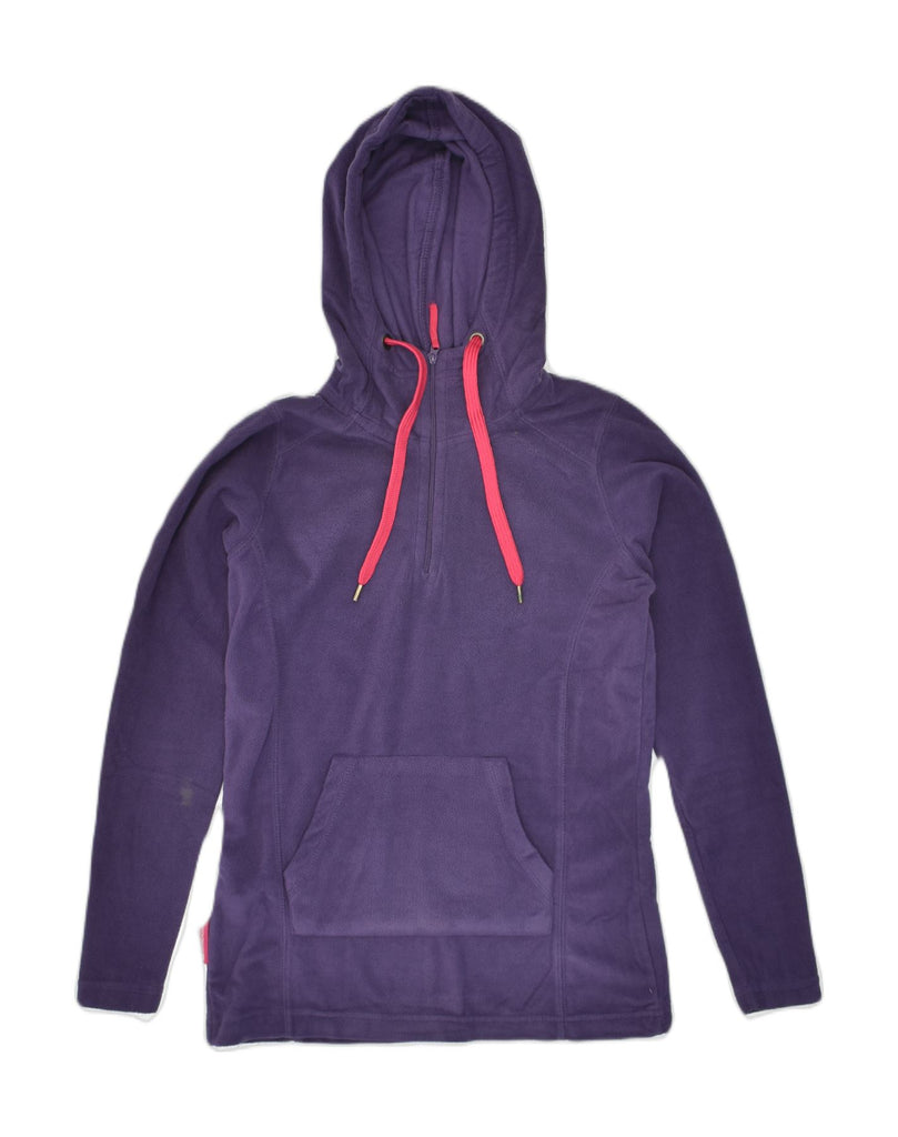 MOUNTAIN WAREHOUSE Womens Hooded Fleece Jumper UK 8 Small Purple Polyester | Vintage Mountain Warehouse | Thrift | Second-Hand Mountain Warehouse | Used Clothing | Messina Hembry 