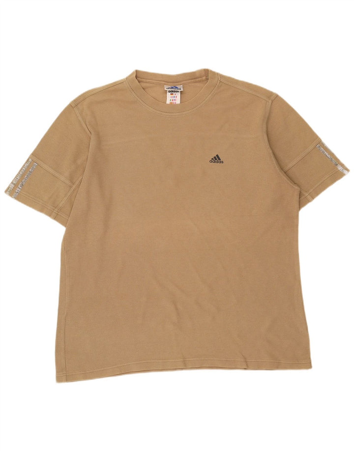 ADIDAS Mens T-Shirt Top Large Beige