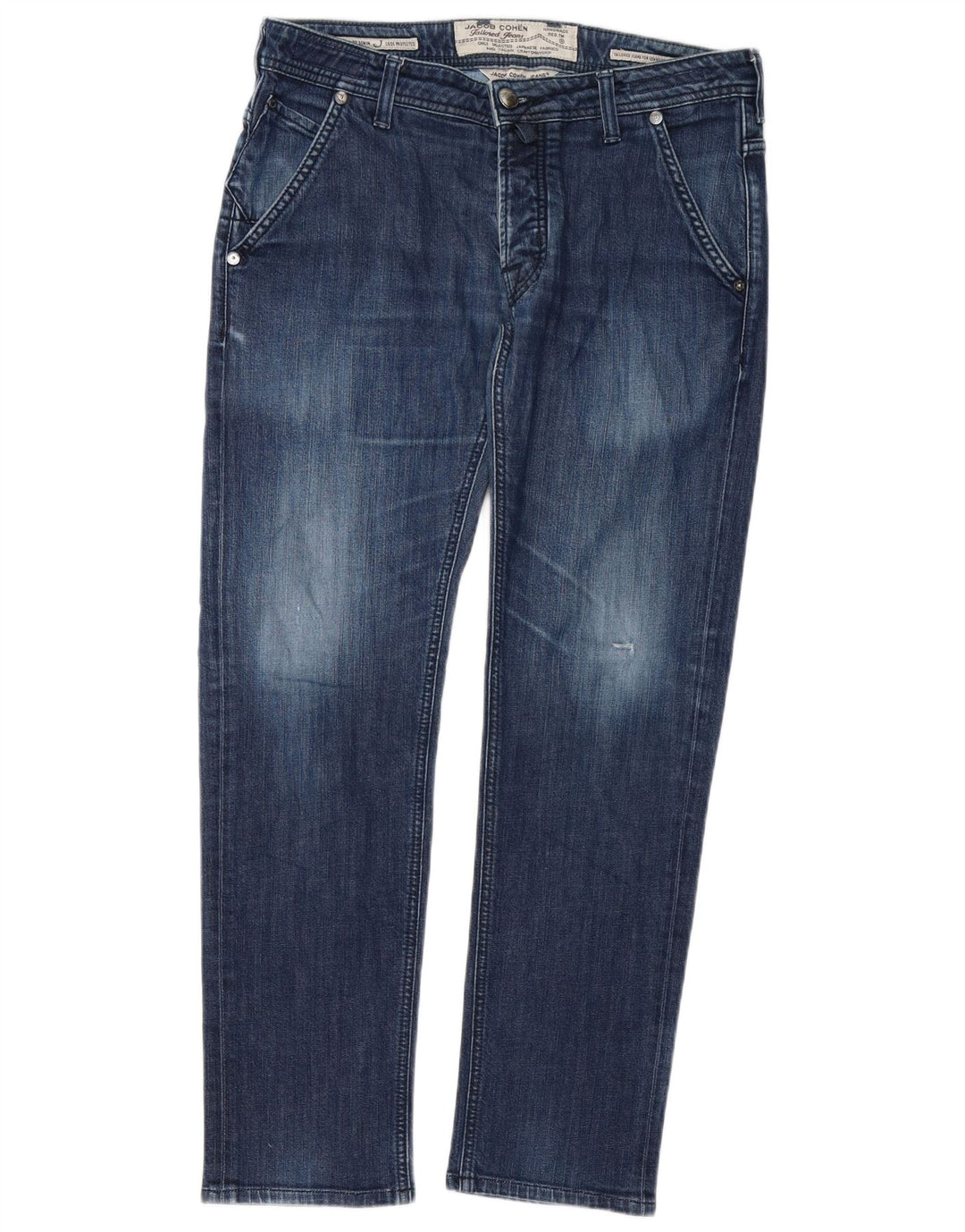Jacob Cohen Mens Straight Jeans W34 L30 Blue Cotton