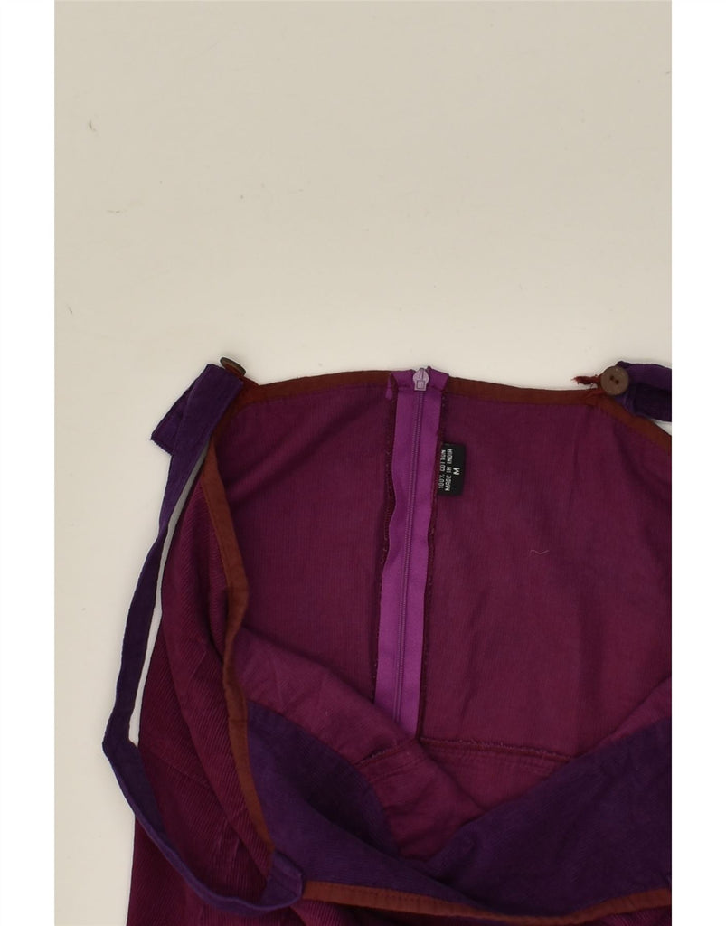 VINTAGE Womens Corduroy Slip Dress UK 12 Medium Burgundy Cotton | Vintage Vintage | Thrift | Second-Hand Vintage | Used Clothing | Messina Hembry 