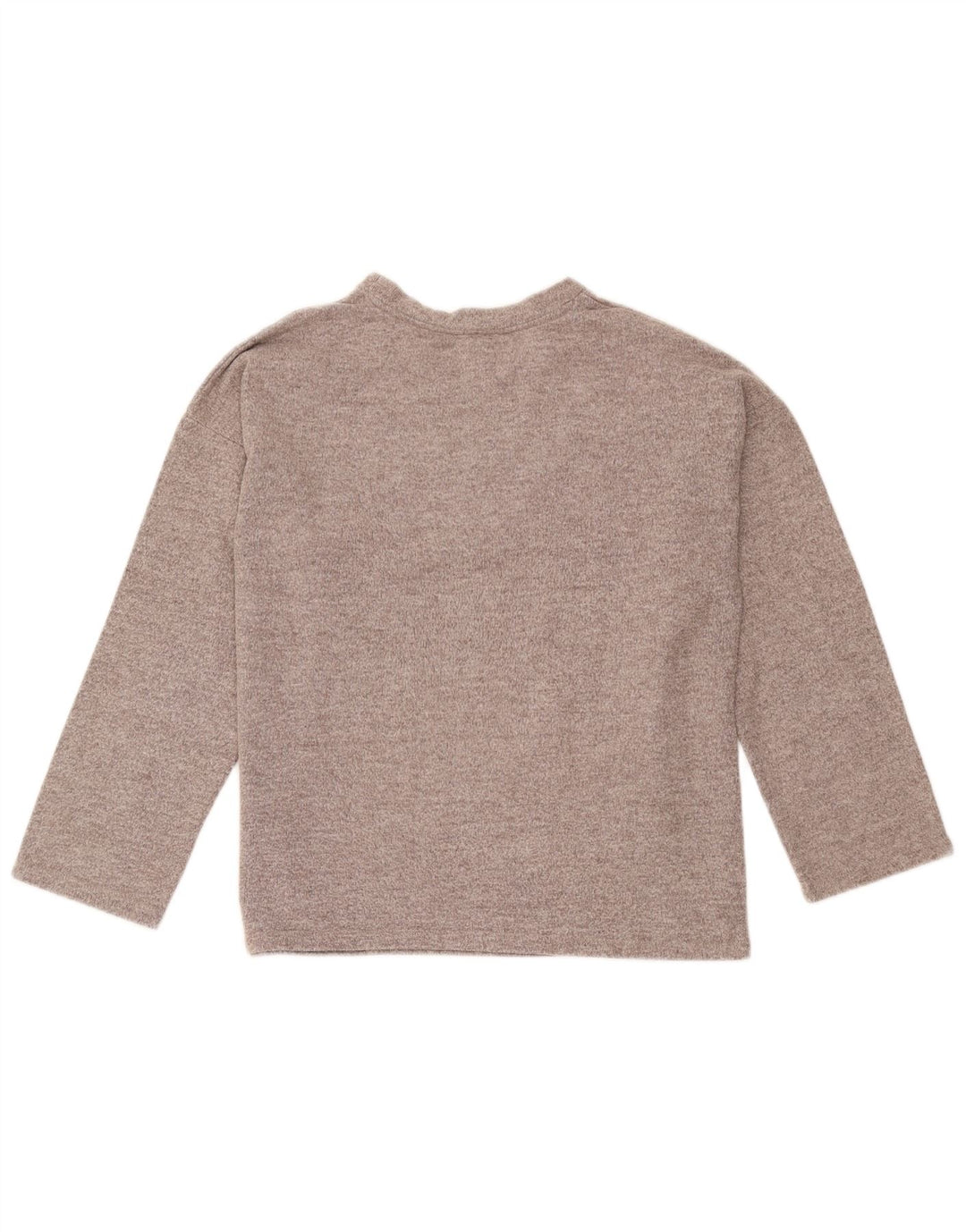 Zara Womens Trafaluc Oversized Top Long Sleeve UK 10 Small Brown Flecked