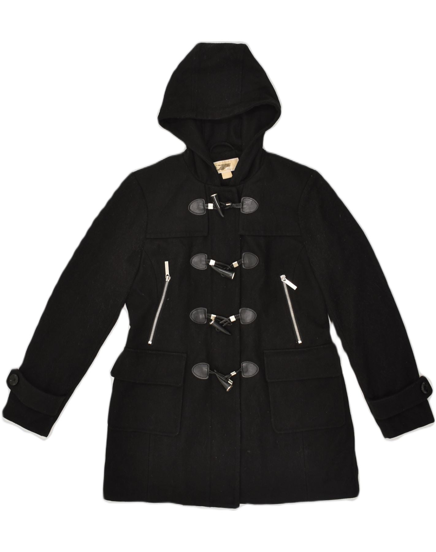 Michael kors women's black deals wool coat