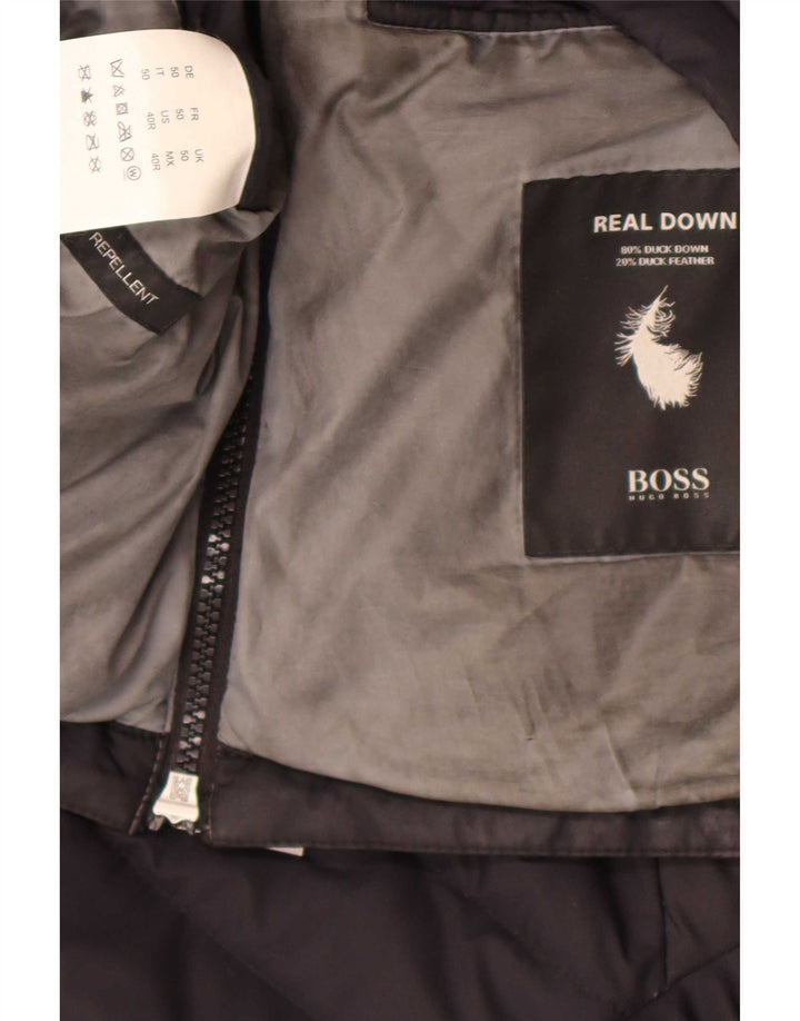 Hugo Boss Mens Padded Jacket EU 50 Large Black Polyamide