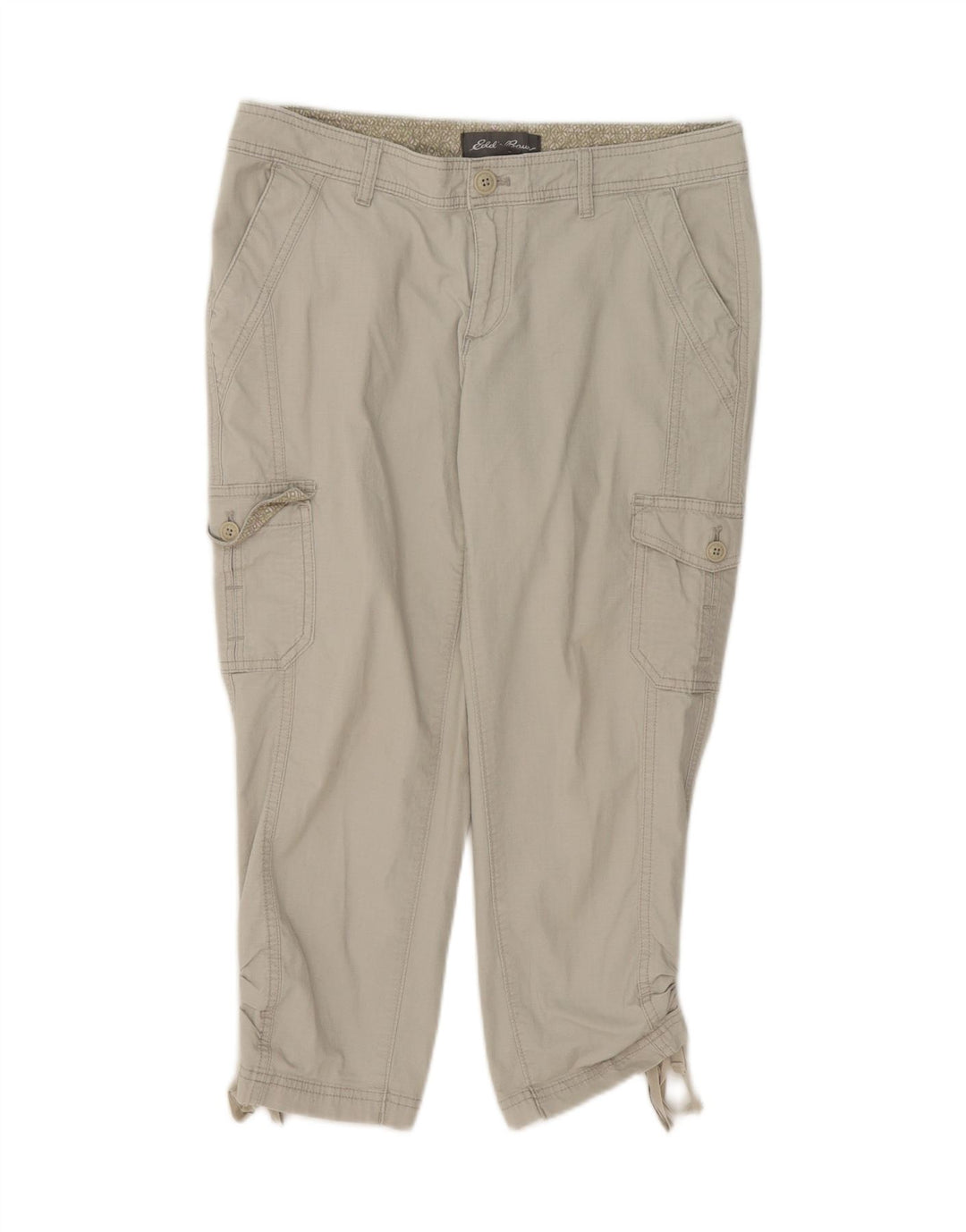 EDDIE BAUER Womens Straight Cropped Trousers US 6 Medium W34 L24 Grey Vintage Eddie Bauer and Second-Hand Eddie Bauer from Messina Hembry 