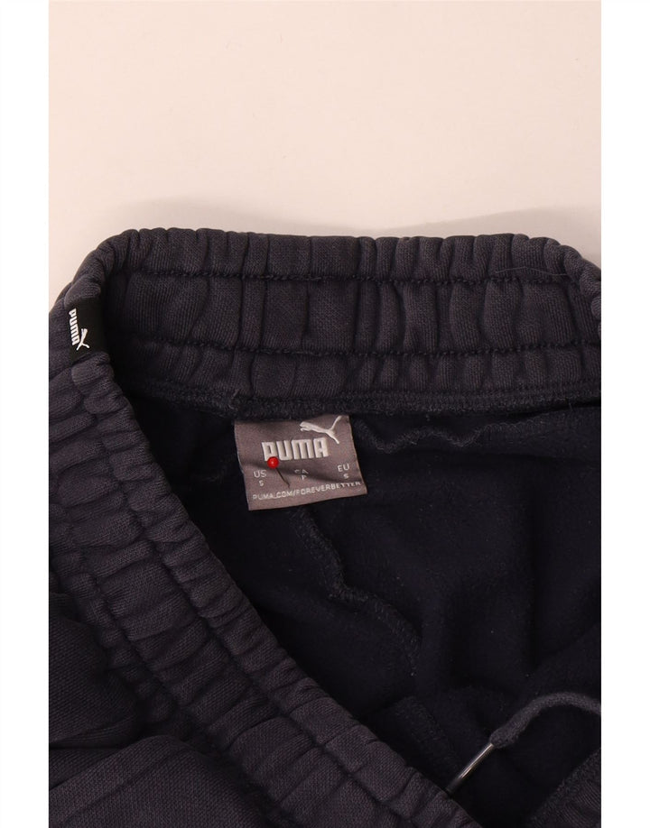 PUMA Mens Tracksuit Trousers Joggers Small  Navy Blue Cotton