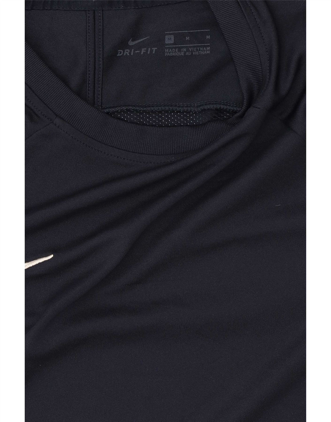 Nike Mens Dri Fit T-Shirt Top Medium Navy Blue Colourblock