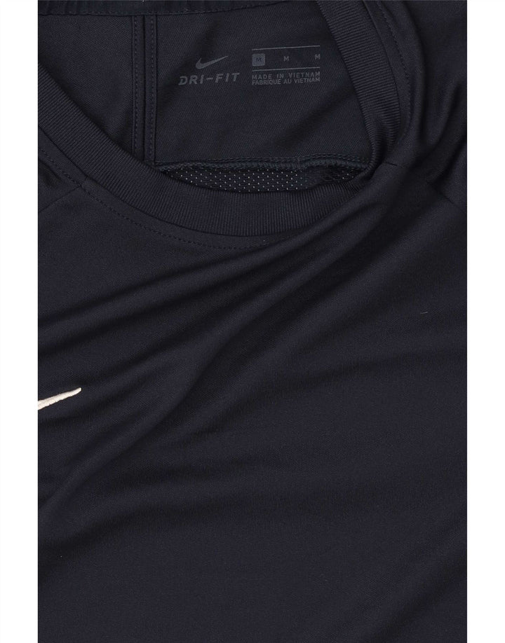 Nike Mens Dri Fit T-Shirt Top Medium Navy Blue Colourblock