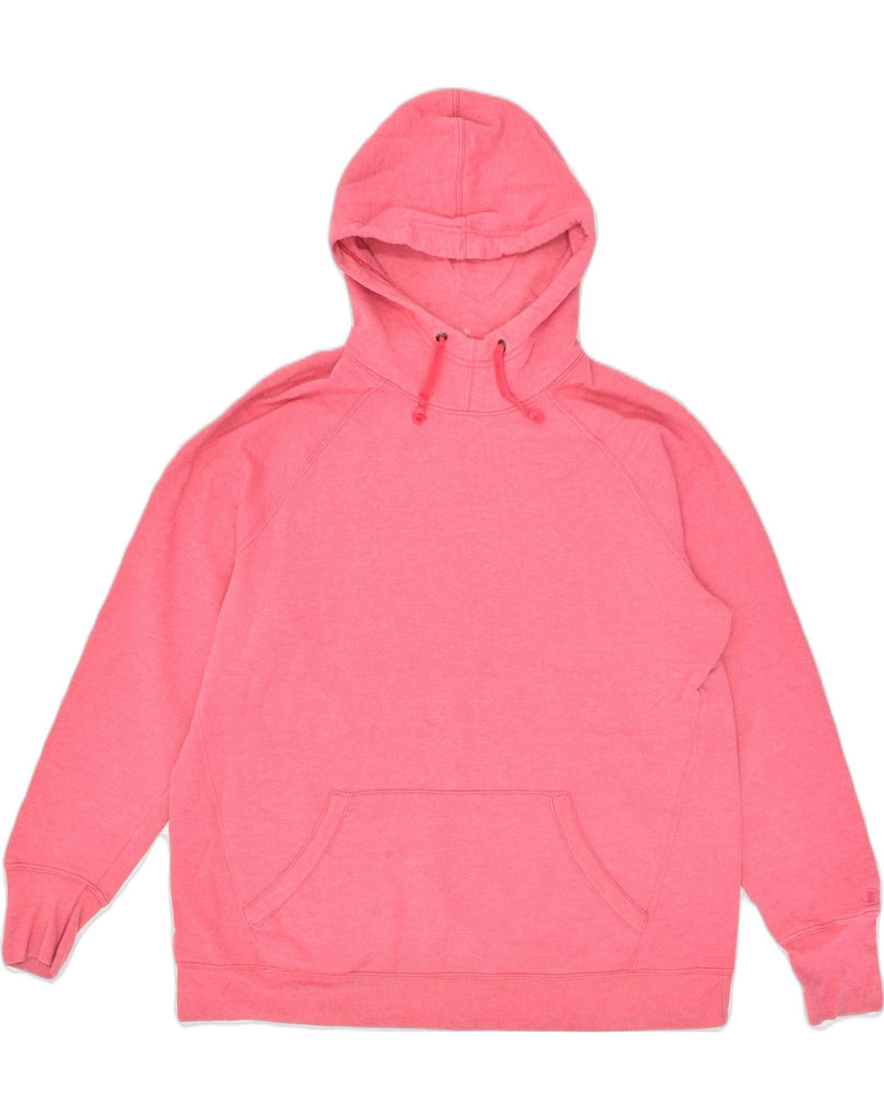 CHAMPION Womens Hoodie Jumper UK 18 XL Pink Cotton | Vintage Champion | Thrift | Second-Hand Champion | Used Clothing | Messina Hembry 