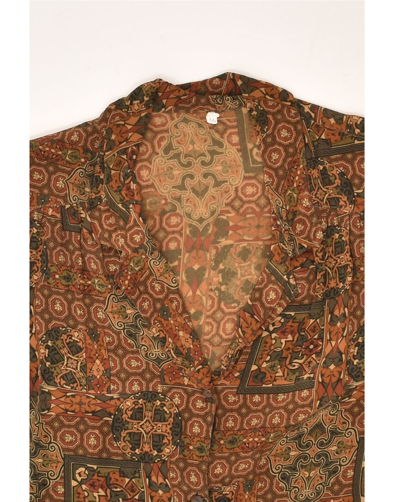 VINTAGE Womens Shirt Blouse IT 46 Large Brown Paisley | Vintage Vintage | Thrift | Second-Hand Vintage | Used Clothing | Messina Hembry 