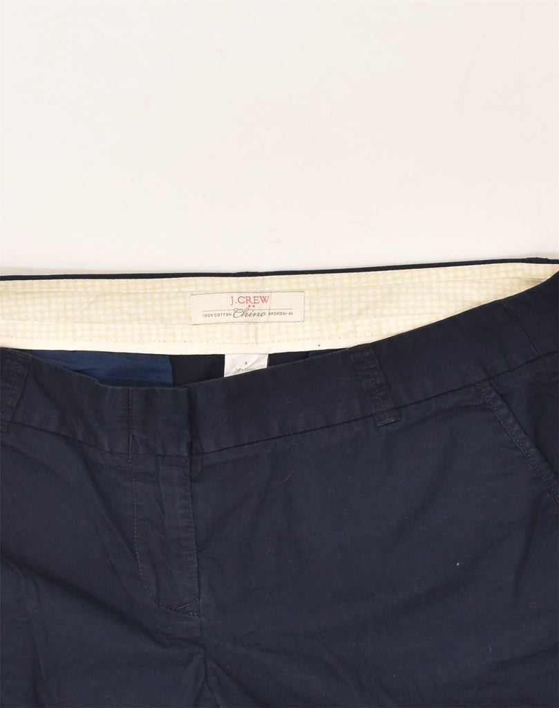 J. CREW Womens Low Waist Chino Shorts US 8 Medium W36 Navy Blue Cotton | Vintage J. Crew | Thrift | Second-Hand J. Crew | Used Clothing | Messina Hembry 