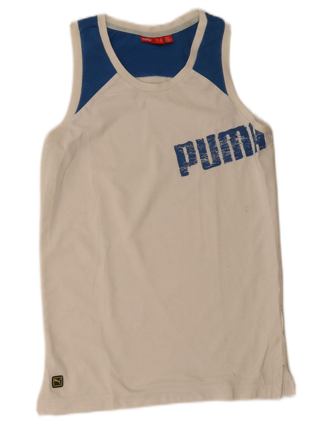 Puma Mens Graphic Vest Top XS White Colourblock