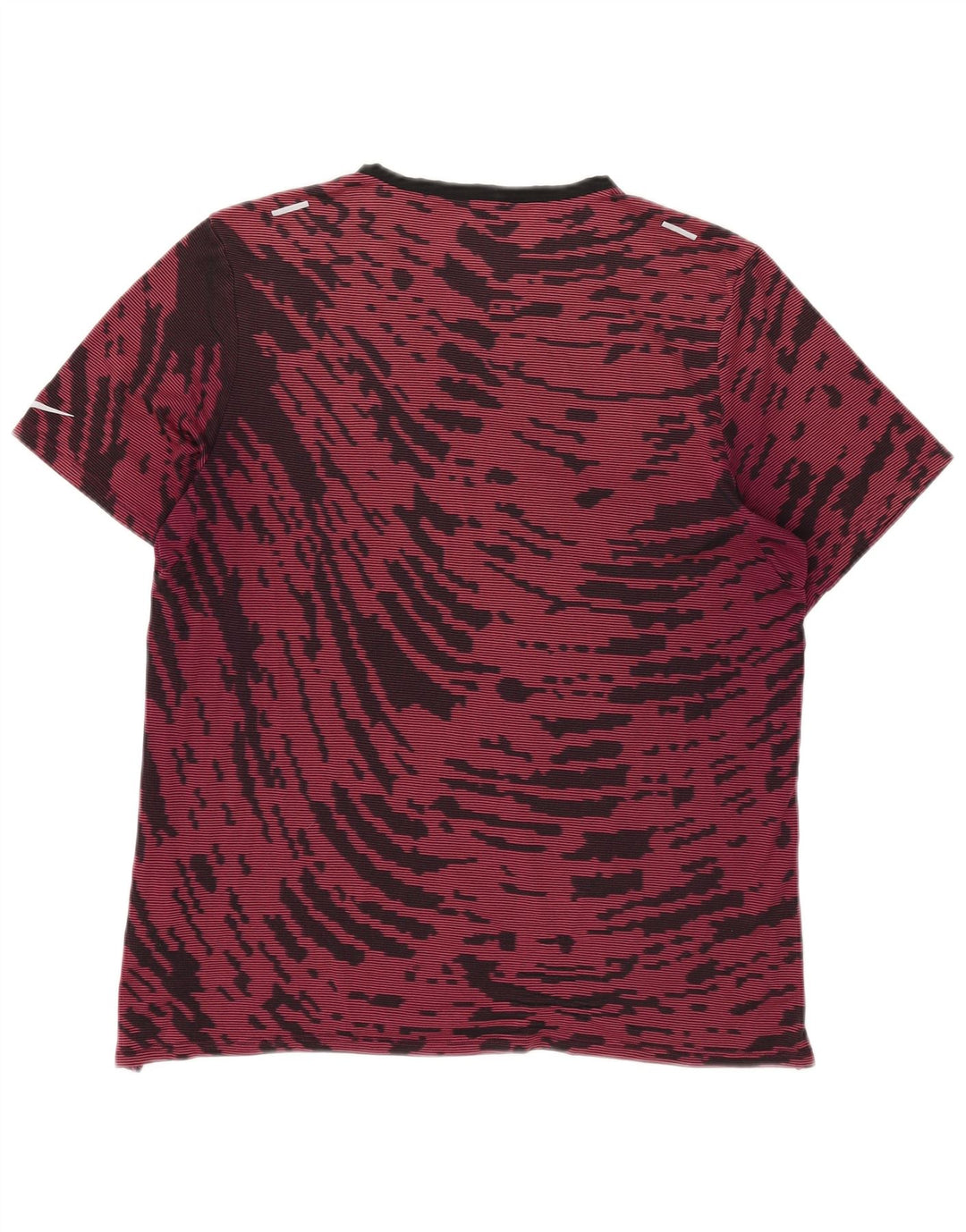 Nike Mens Dri Fit T-Shirt Top Large Burgundy Tie Dye Polyester