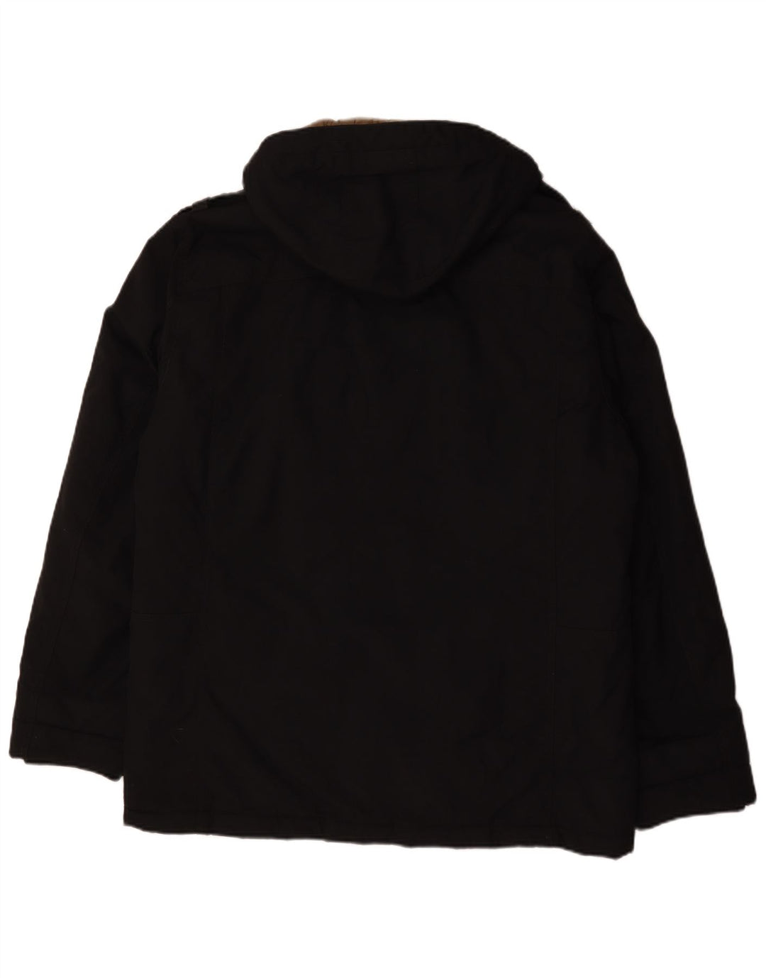 S.Oliver Mens Hooded Padded Jacket UK 42 XL Black Polyester