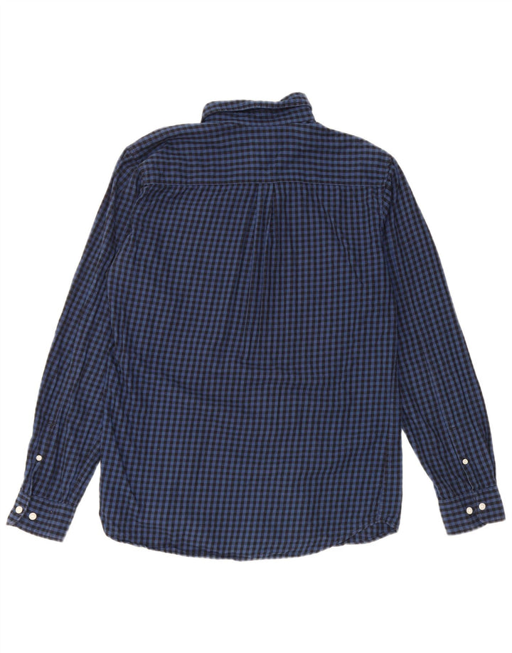 Jack & Jones Mens Shirt Medium Navy Blue Gingham Cotton