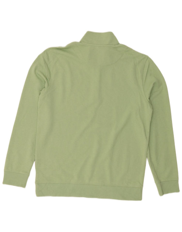 Carrera Mens Zip Neck Sweatshirt Jumper XL Green Cotton