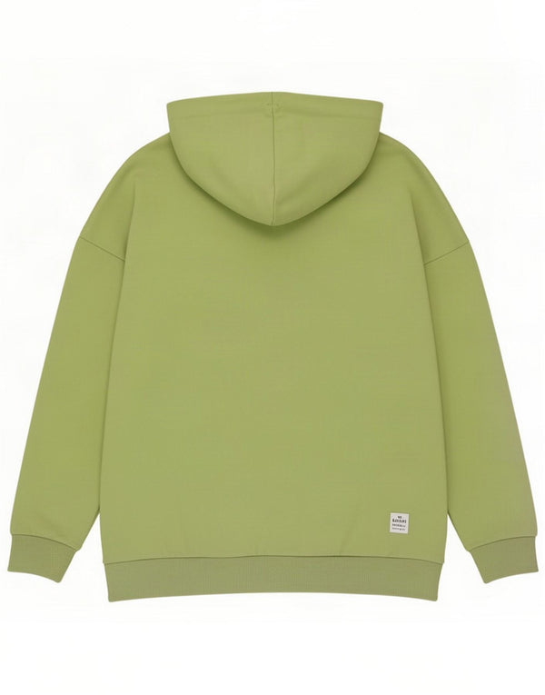 Adidas Boys Graphic Hoodie Jumper 13-14 Years Green Cotton
