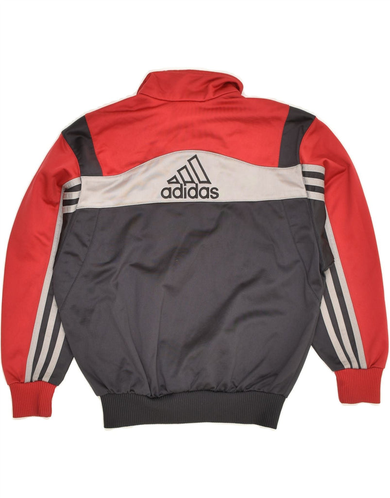 ADIDAS Boys Graphic Tracksuit Top Jacket 7-8 Years Grey Colourblock | Vintage Adidas | Thrift | Second-Hand Adidas | Used Clothing | Messina Hembry 