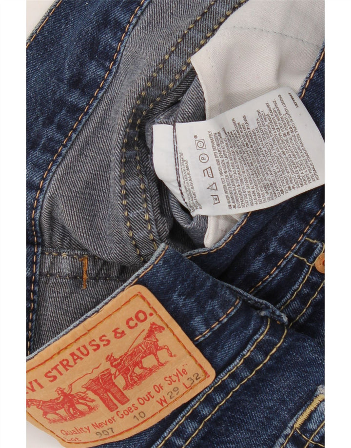 LEVI'S Womens 907 Denim Shorts W29 Medium Navy Blue Cotton Vintage Levi's and Second-Hand Levi's from Messina Hembry 