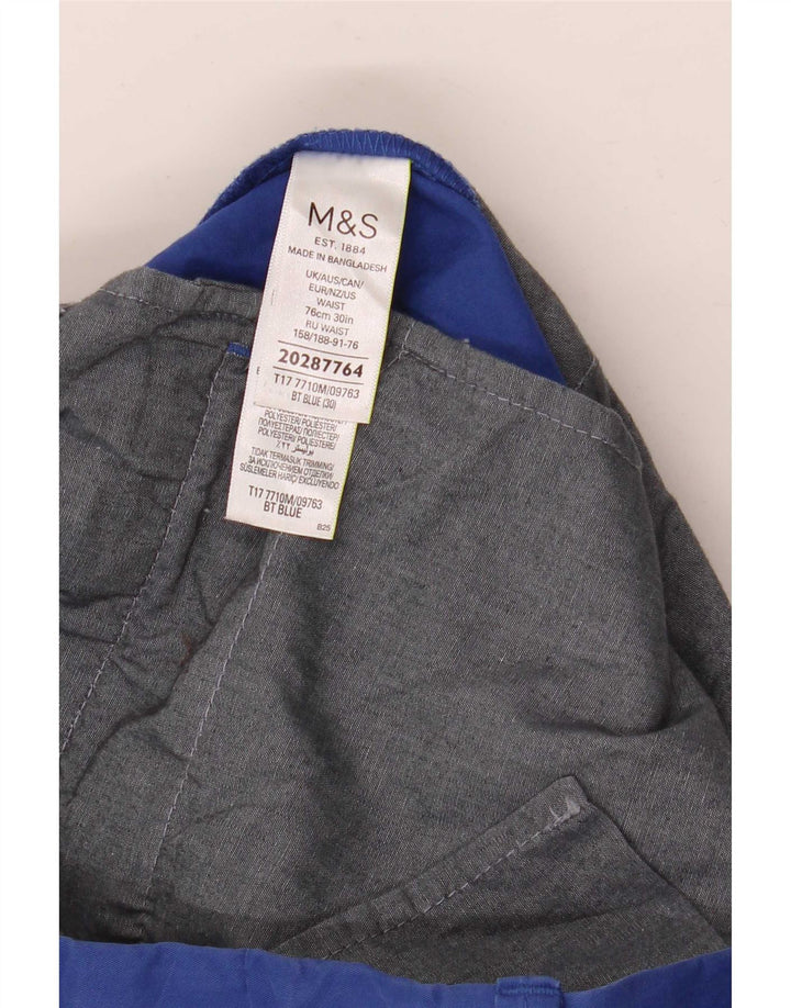 Marks & Spencer Mens Chino Shorts Medium W30 Blue Cotton