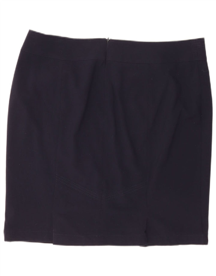 Marks & Spencer Womens Mini Skirt UK 20 2XL W40  Navy Blue Polyester