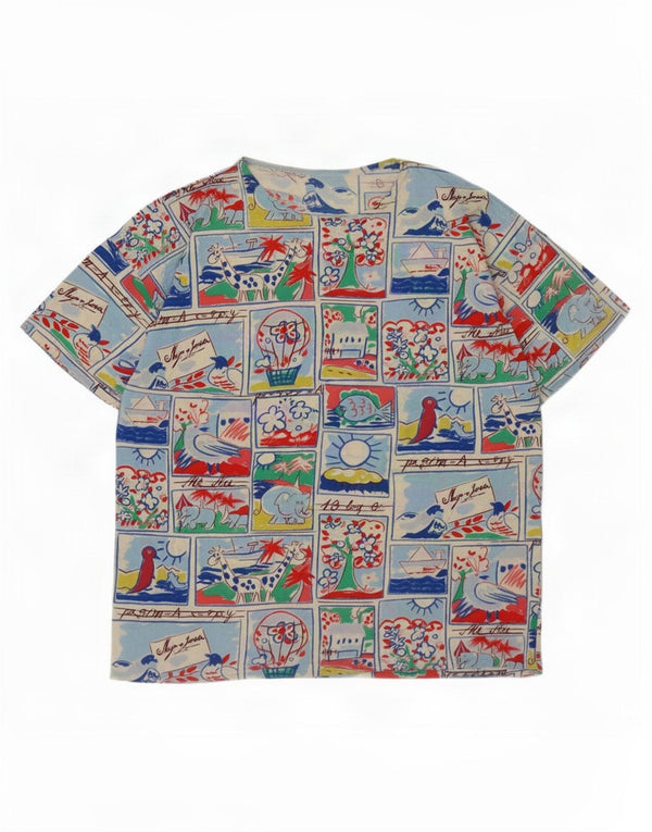 Vintage Womens Graphic T-Shirt Top UK 16 Large Multicoloured