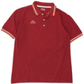 Kappa Mens Polo Shirt Large Burgundy Cotton