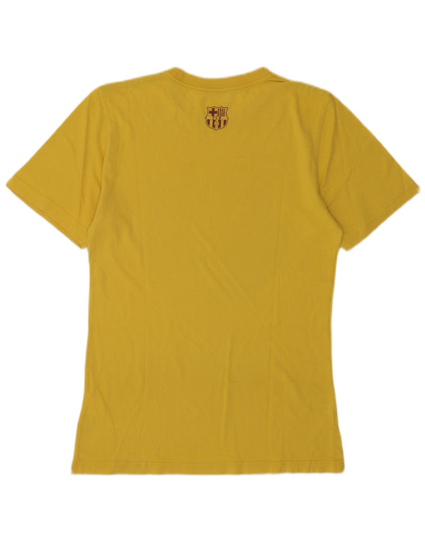 Nike Mens Barcelona Standard Fit Graphic T-Shirt Top Small Yellow Cotton