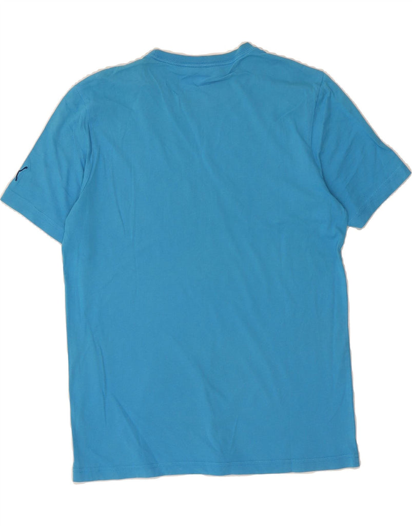 PUMA Mens Graphic T-Shirt Top Medium Blue Vintage Puma and Second-Hand Puma from Messina Hembry 