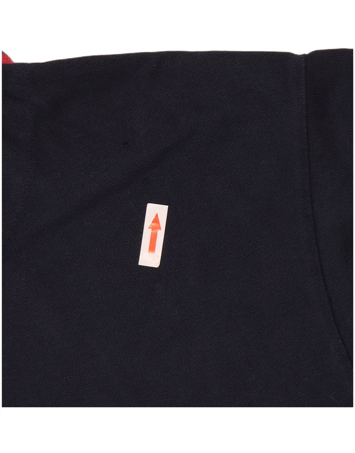 Lotto Mens Polo Shirt XL Navy Blue Striped