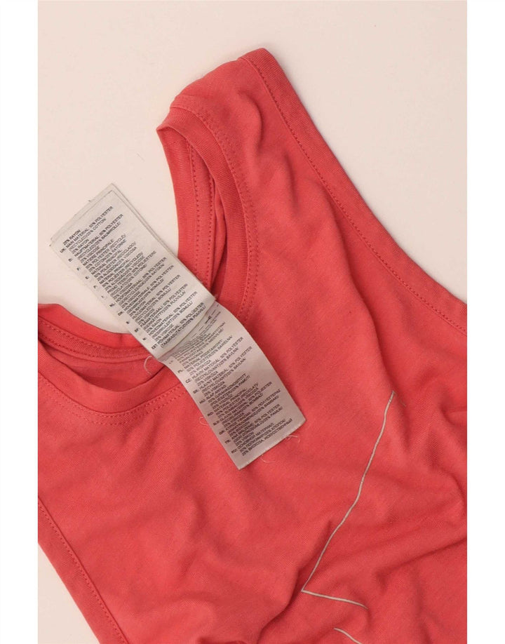 Adidas Womens Graphic Vest Top UK 8/10 Small Pink Polyester