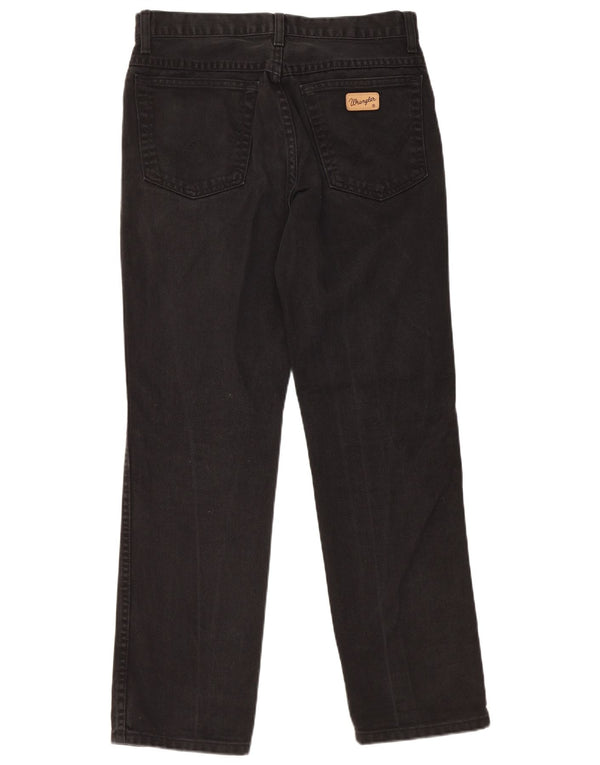 Wrangler Mens Texas Straight Jeans W32 L30 Black Cotton