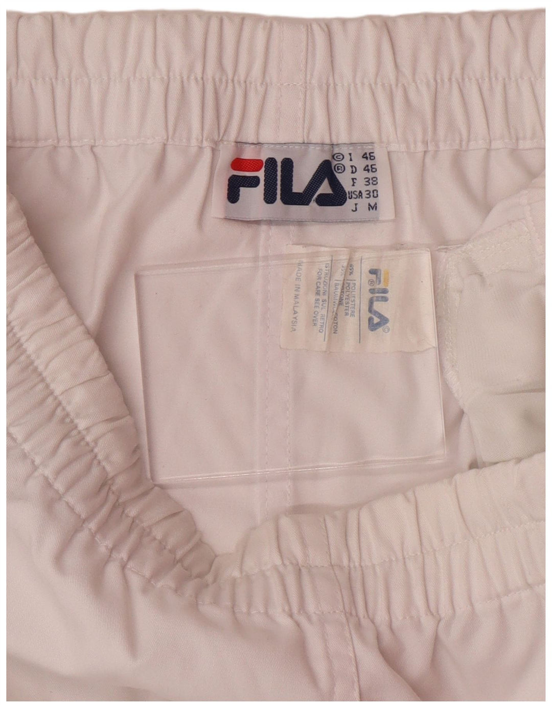FILA Mens Sport Shorts IT 46 Small  White Polyester