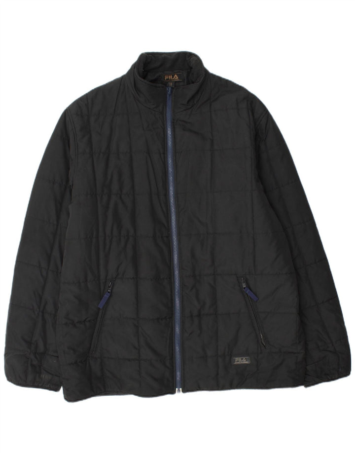 Fila Mens Padded Jacket IT 56 3XL Black Polyester