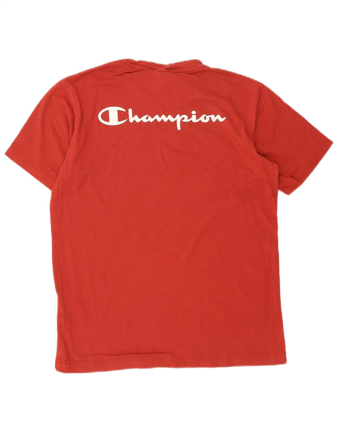 CHAMPION Mens Graphic T-Shirt Top Medium Red Cotton
