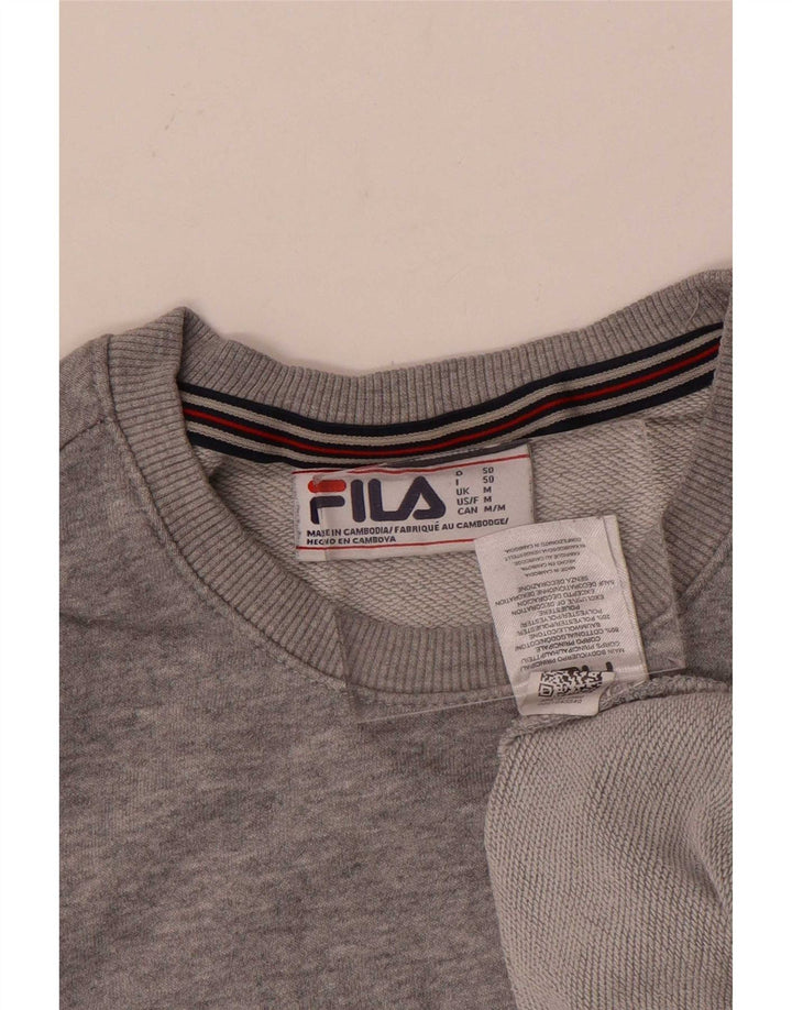Fila Mens Graphic Sweatshirt Jumper Medium Grey Cotton