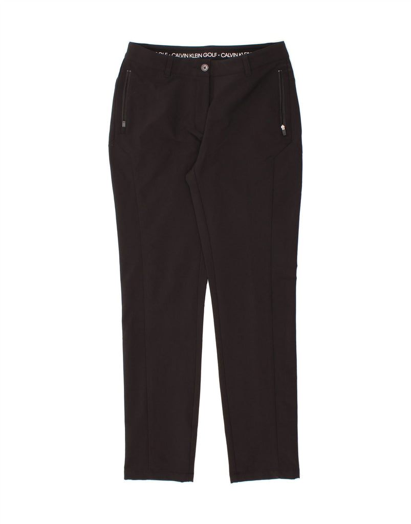 CALVIN KLEIN Womens Slim Chino Trousers UK 12 Medium W31 L31  Black Vintage Calvin Klein and Second-Hand Calvin Klein from Messina Hembry 