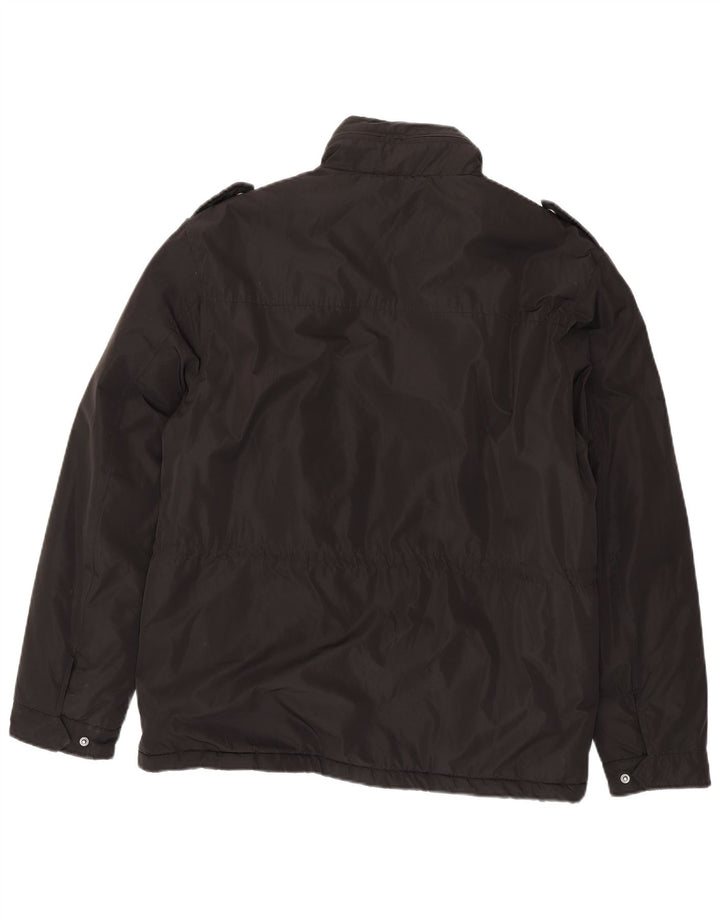 Invicta Mens Military Utility Jacket UK 44 2XL Black Polyester