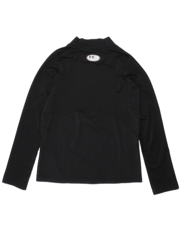 Under Armour Boys Heat Gear Top Long Sleeve 6-7 Years Small Black