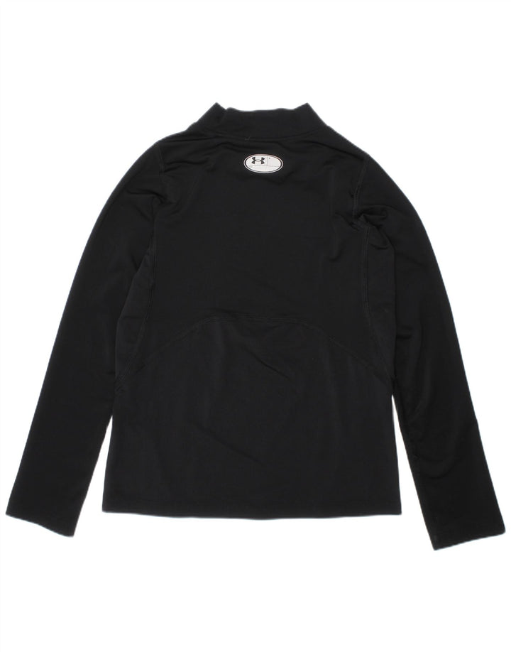Under Armour Boys Heat Gear Top Long Sleeve 6-7 Years Small Black