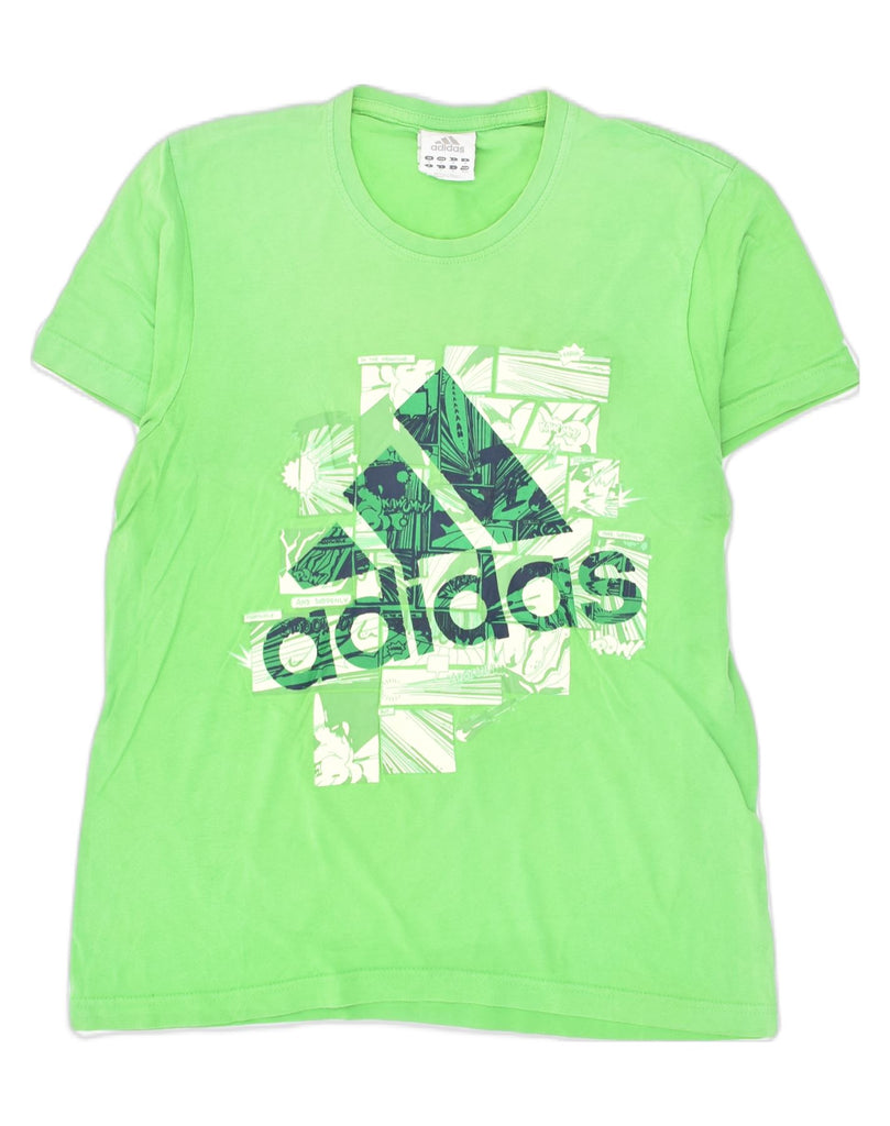 ADIDAS Mens Graphic T-Shirt Top Medium Green Cotton | Vintage Adidas | Thrift | Second-Hand Adidas | Used Clothing | Messina Hembry 