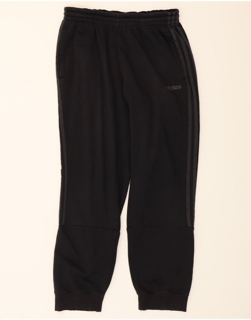 ADIDAS Mens Tracksuit Trousers Joggers Large  Black Cotton Vintage Adidas and Second-Hand Adidas from Messina Hembry 