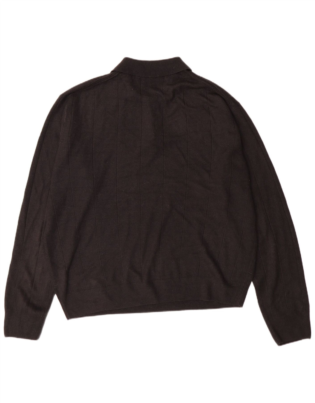 Dockers Mens Polo Neck Jumper Sweater 2XL Black Acrylic