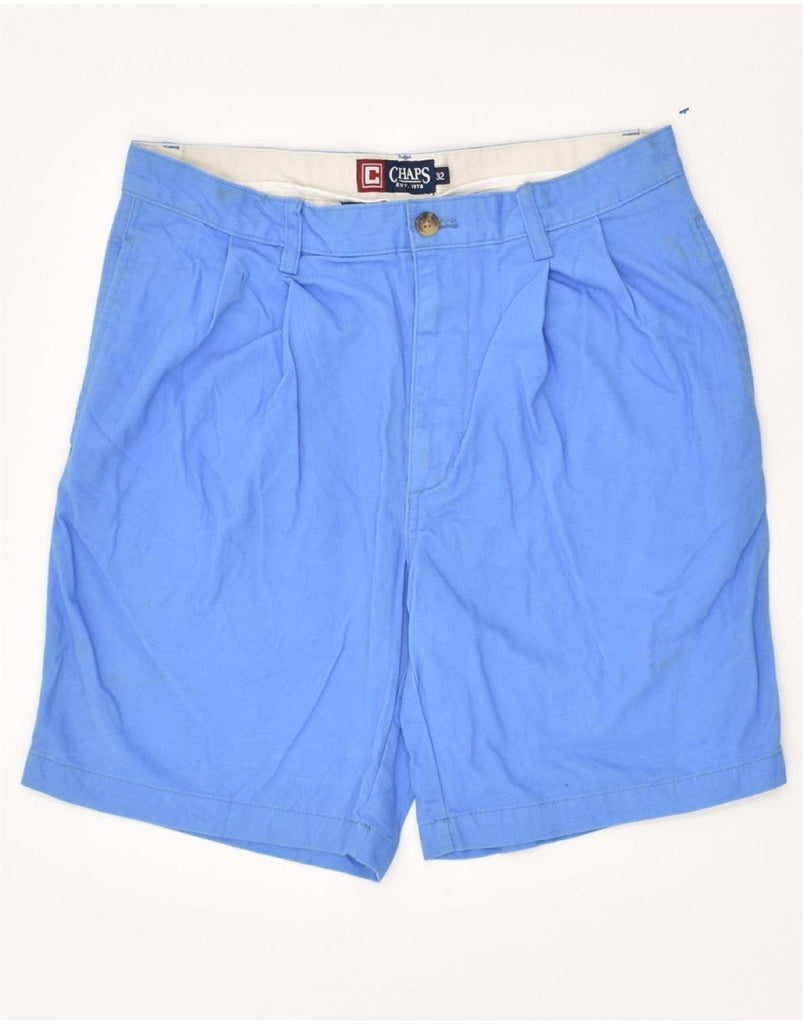 CHAPS Mens Chino Shorts W32 Medium Blue Cotton | Vintage Chaps | Thrift | Second-Hand Chaps | Used Clothing | Messina Hembry 