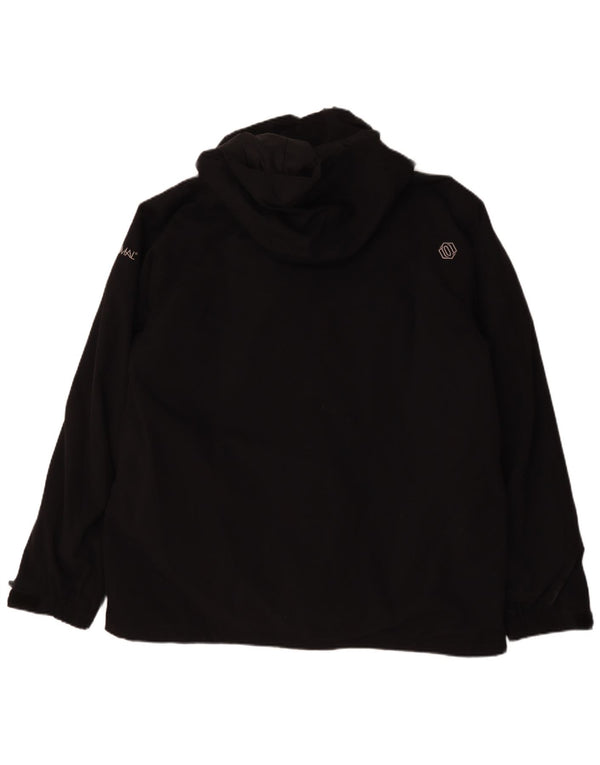 Animal Mens Hooded Utility Jacket UK 42 XL Black Nylon