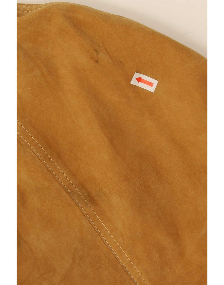 Vintage Mens Suede Bomber Jacket IT 50 Large Beige