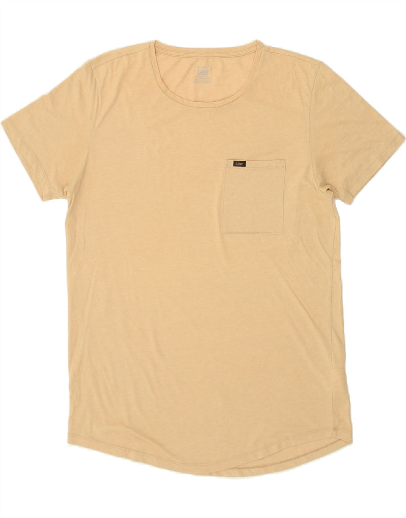 LEE Mens T-Shirt Top Large Beige Cotton | Vintage Lee | Thrift | Second-Hand Lee | Used Clothing | Messina Hembry 