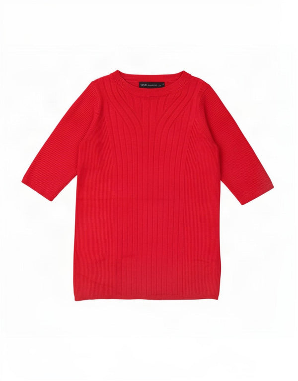 Marks & Spencer Womens 1/2 Sleeve Boat Neck Jumper Sweater UK 10 Small Pink